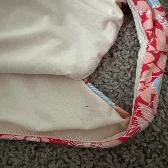 Rusty Midi Bikini Bottom L Blue Poppy Floral Sustainable Swim BNWOT - Picture 4 of 5